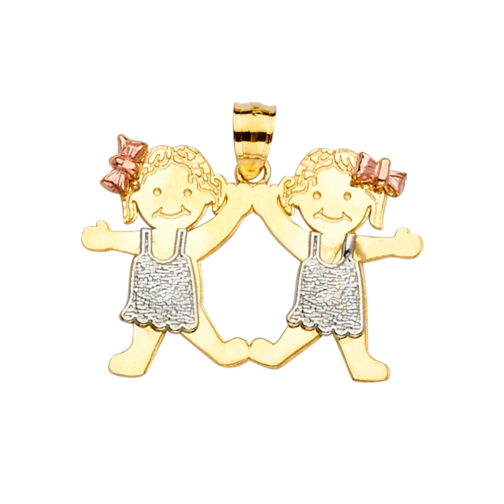14K 3C GirlGirl Pendant