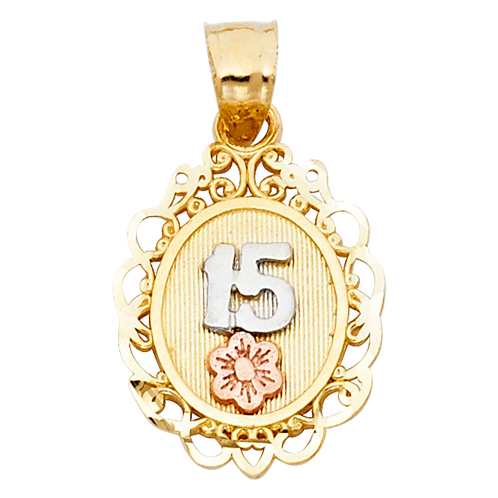 14K 3C 15 YEARS PENDANT