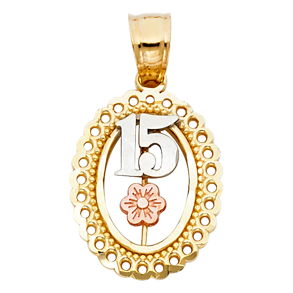 14K 3C 15 YEARS PENDANT