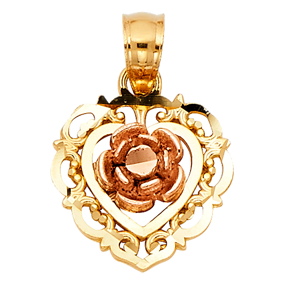 14K 3C FLOWER PENDANT