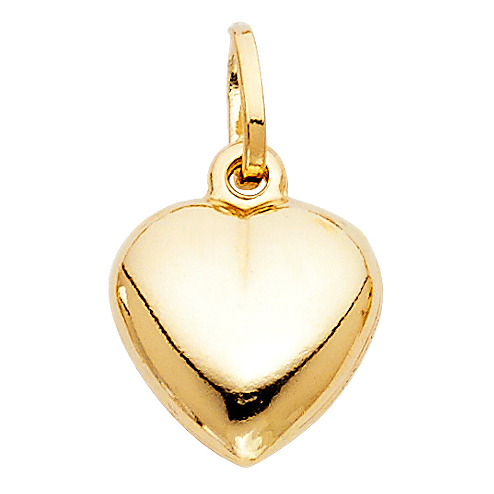 14KY HOLLOW HEART PENDANT