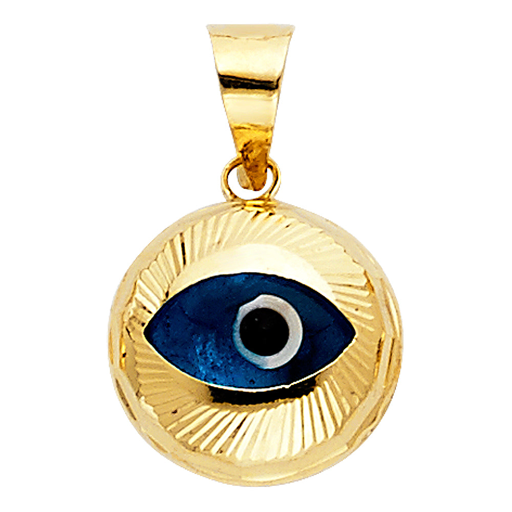 14KY EVIL EYE PENDANT