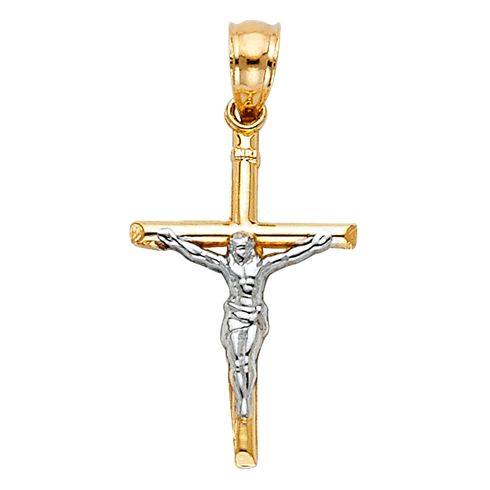 14K 2T SMALL CRUCIFIX PENDANT