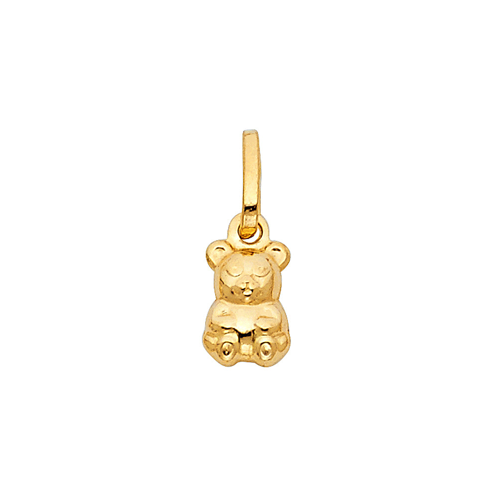 14KY HOLLOW BABY BEAR PENDANT