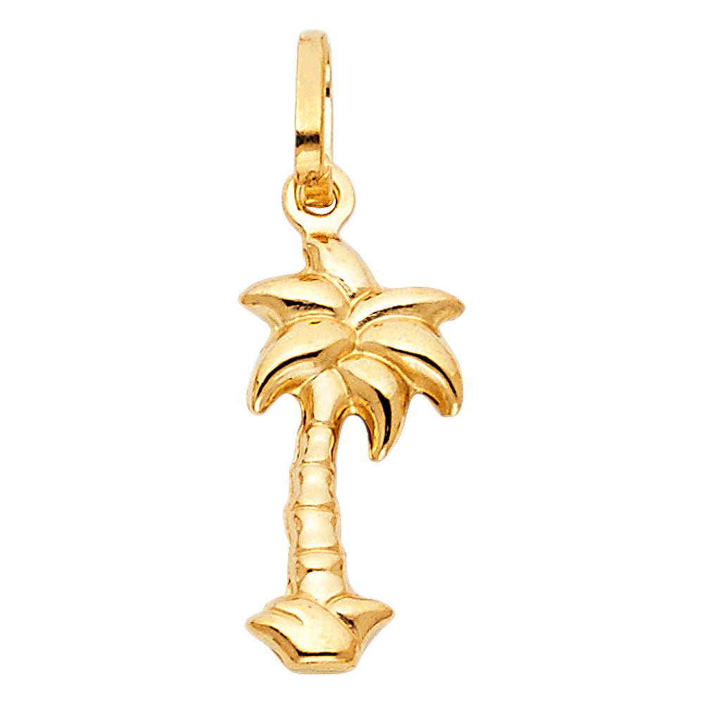 Description 14KY HOLLOW PALM TREE PENDANT (PT500)