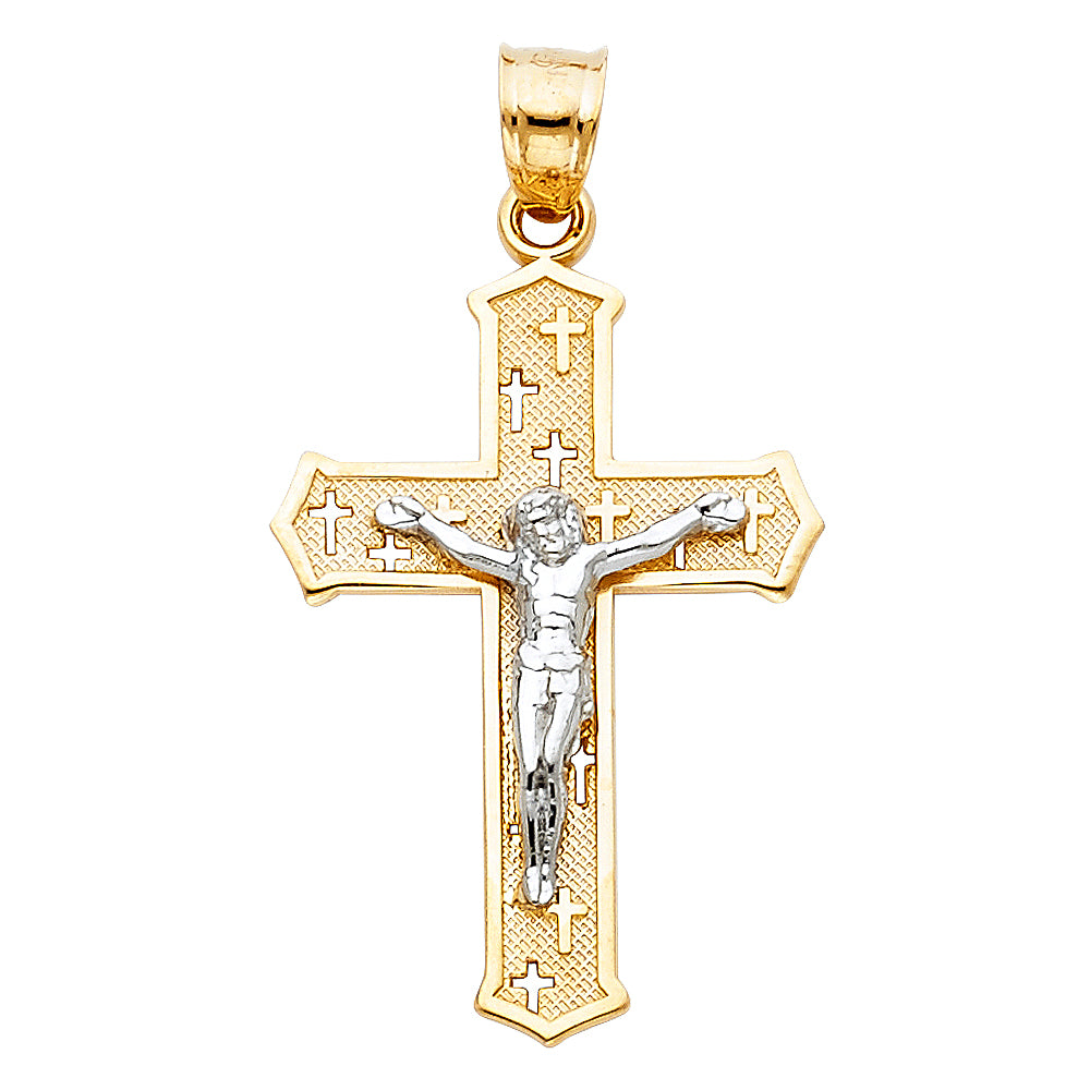 14K 2T PASSION CROSS CRUCIFIX