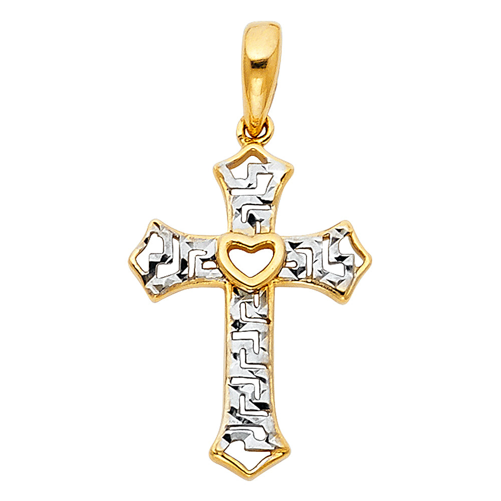 14K 2T CROSS PENDANT (PT761)