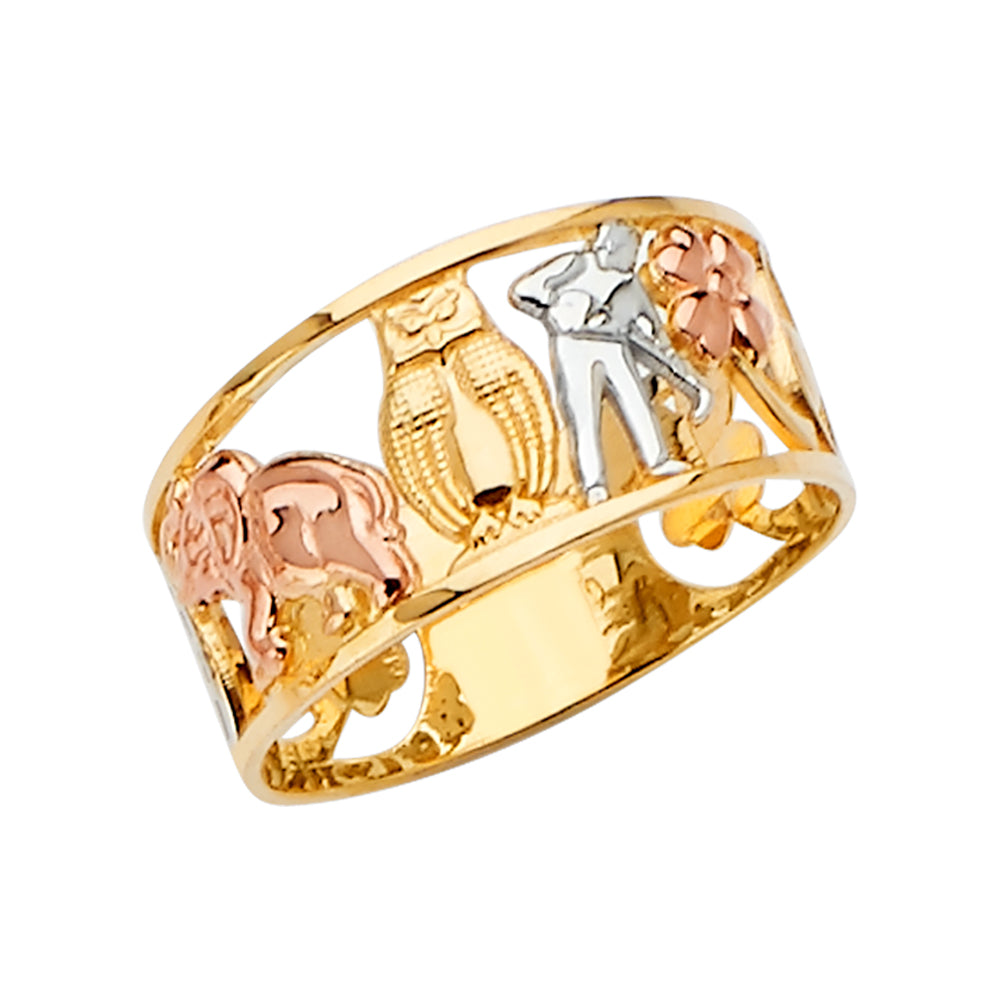 14K 3C LUCKY RINGS