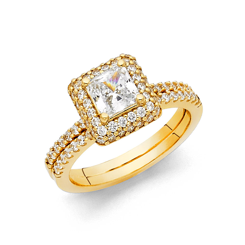 14KY CZ PR ENG RING