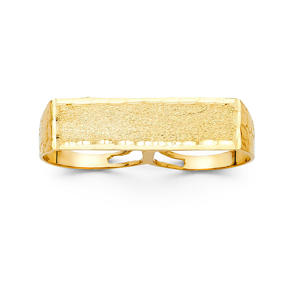 14KY 2 FINGER MENS RING