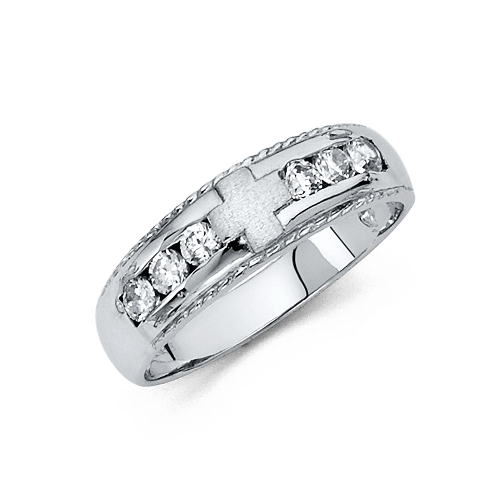 14KT CZ WEDDING BAND MEN (RG173)