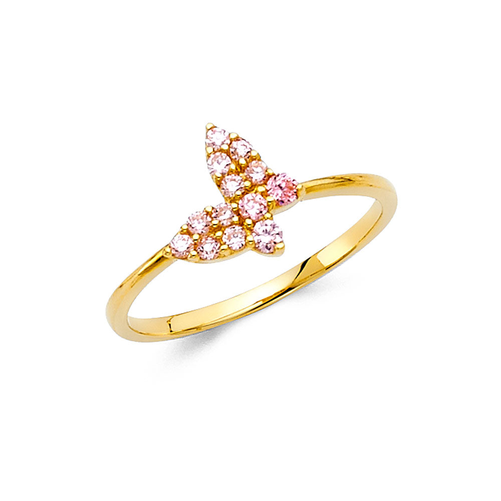 14KY CZ BUTTERFLY RING