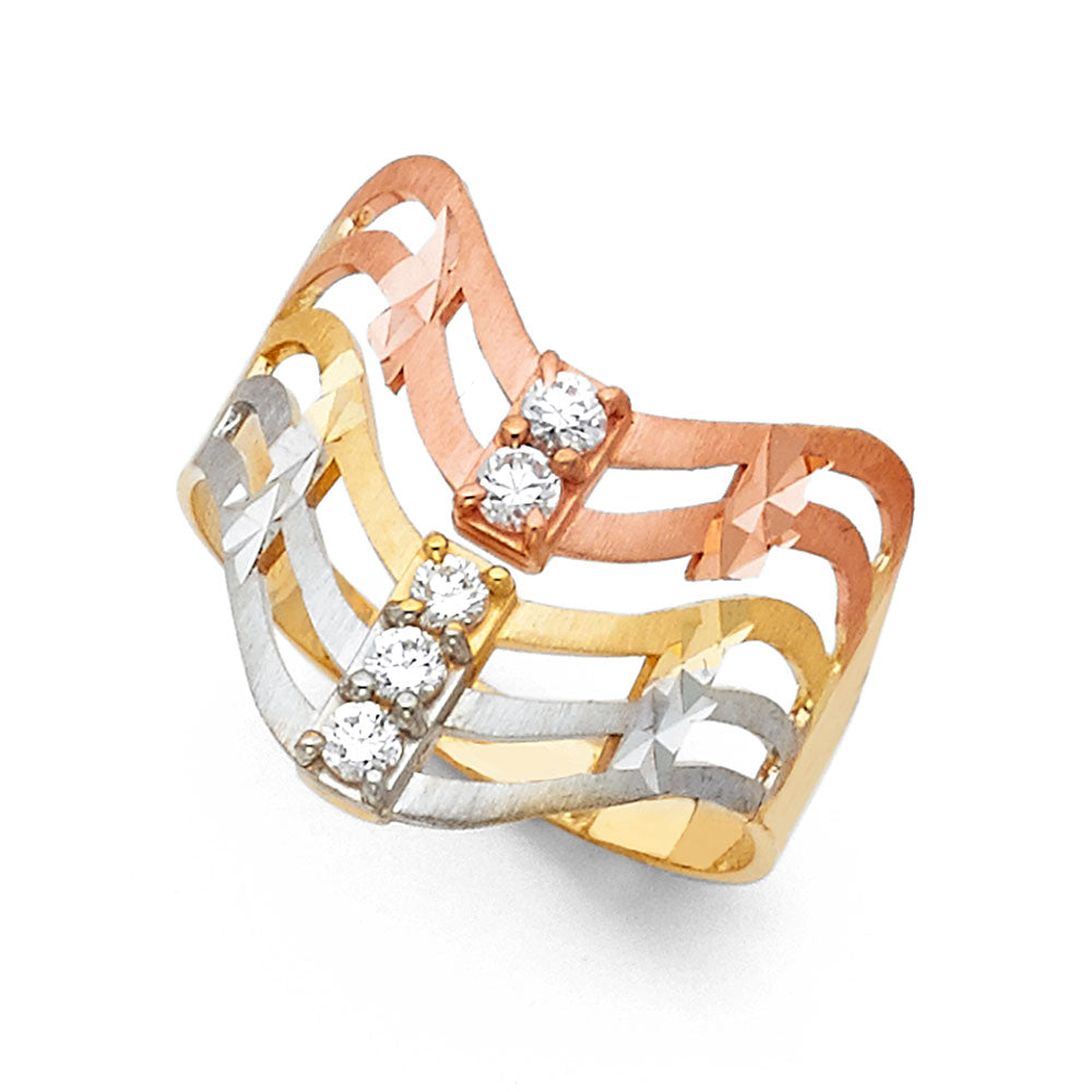 14K 3C SEMANARIO CZ RINGS
