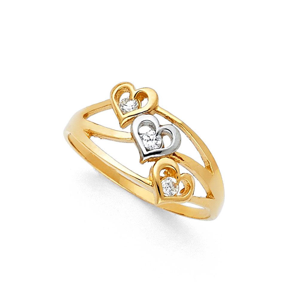 14K 2T SEMANARIO CZ RINGS