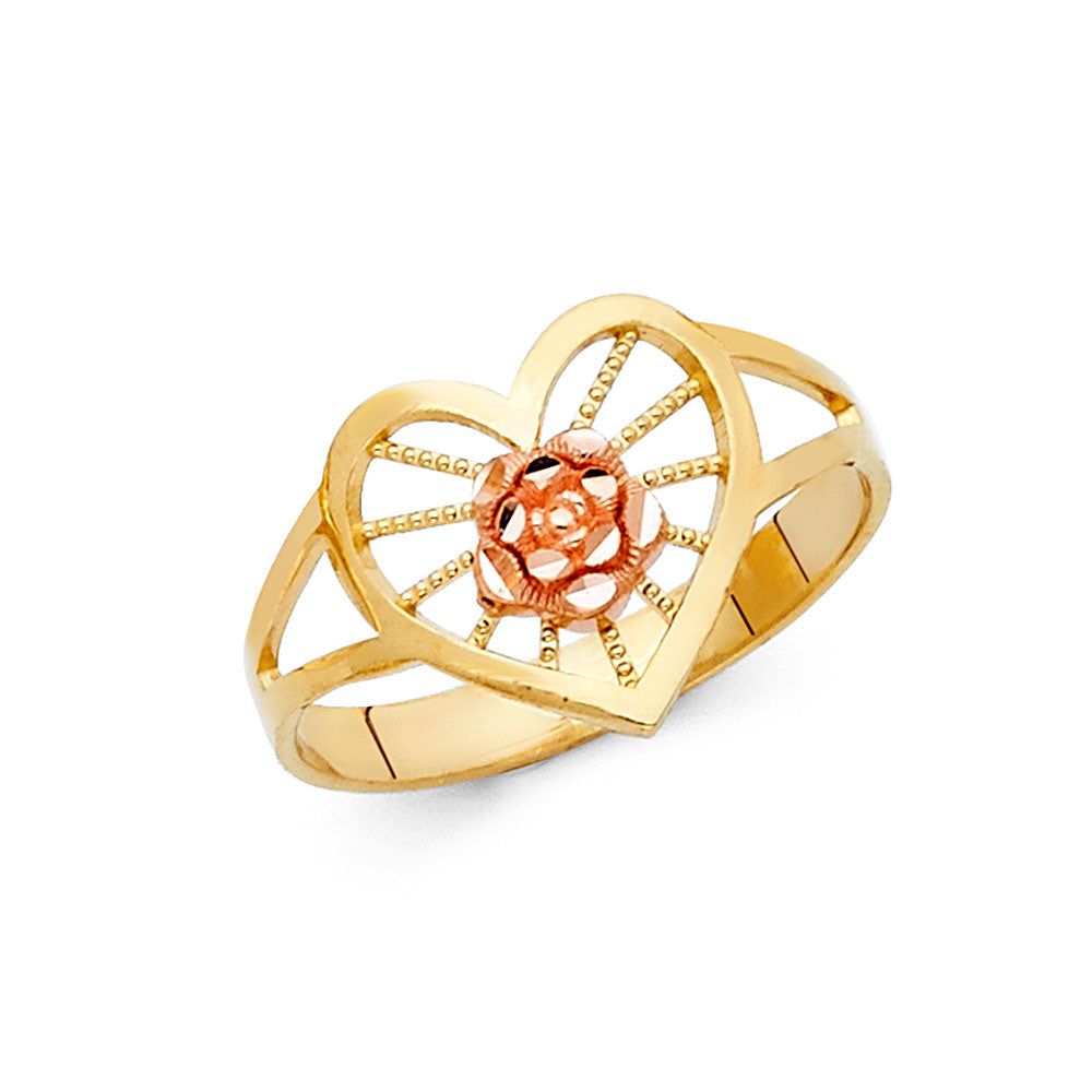 14K 2C FLOWER RINGS