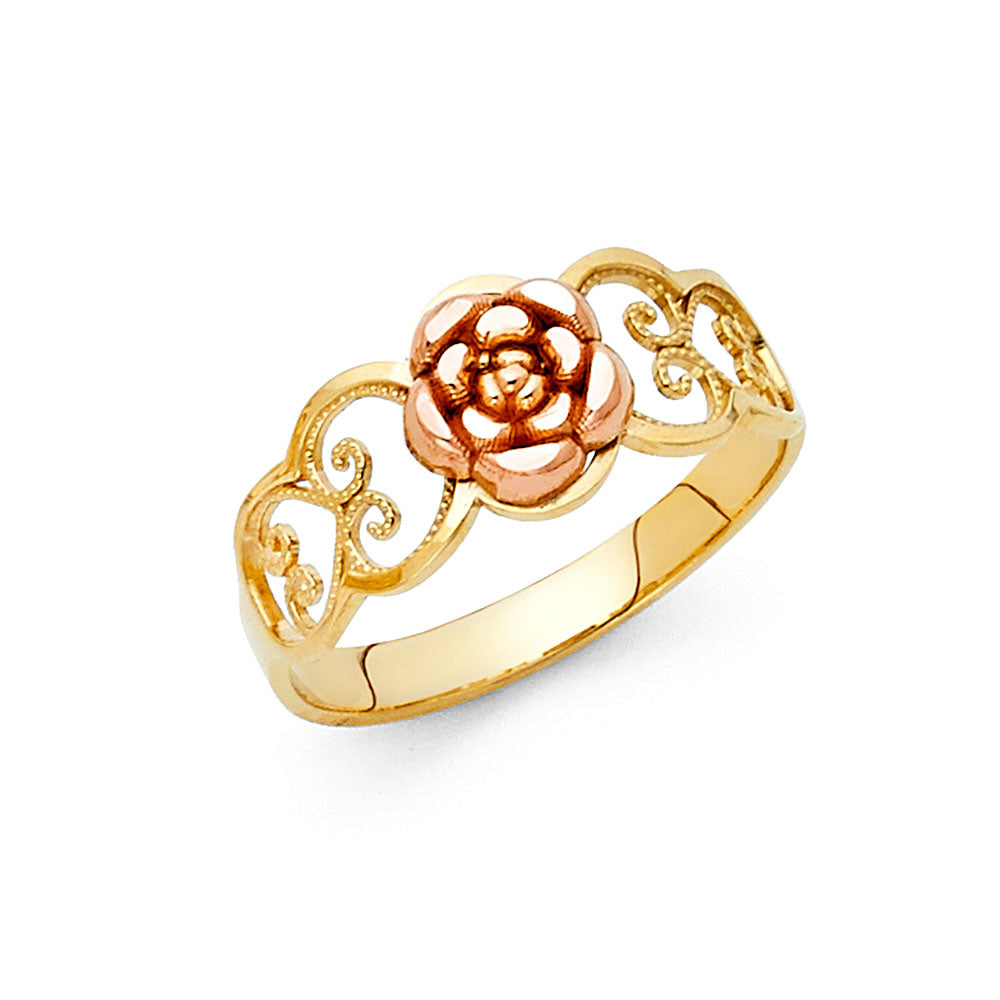 14K 2C FLOWER RINGS