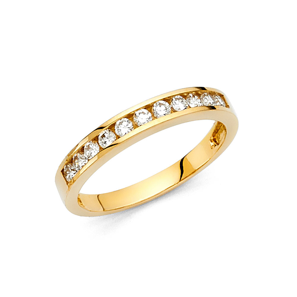 14KY CZ WEDDING BAND