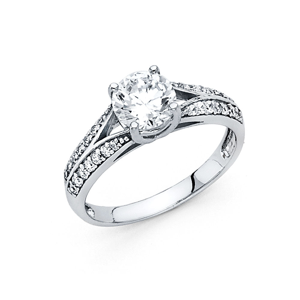 14KW CZ ENGAGMENT RING