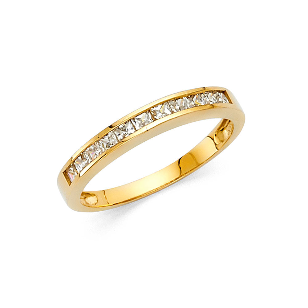 14KY CZ WEDDING BAND