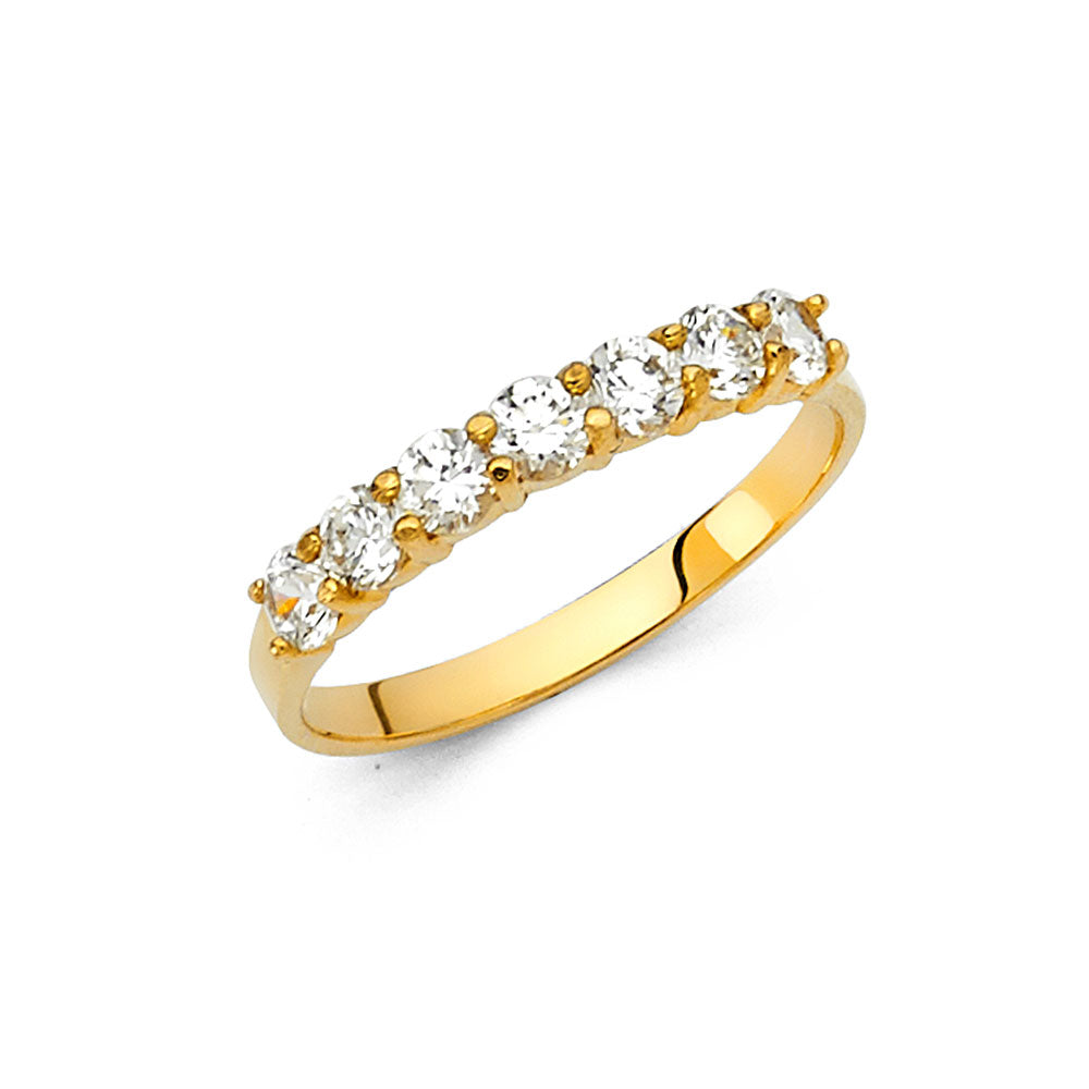 14KY CZ WEDDING BAND
