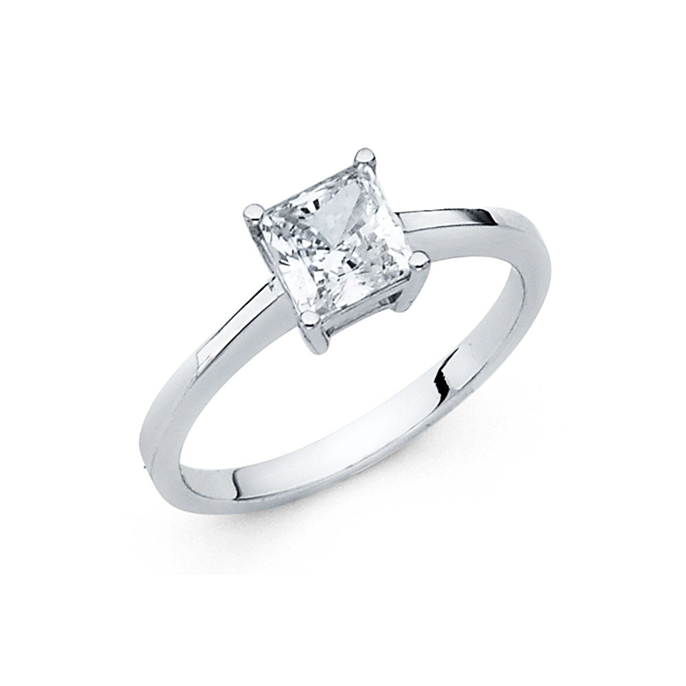 14KW CZ ENGAGEMENT RING