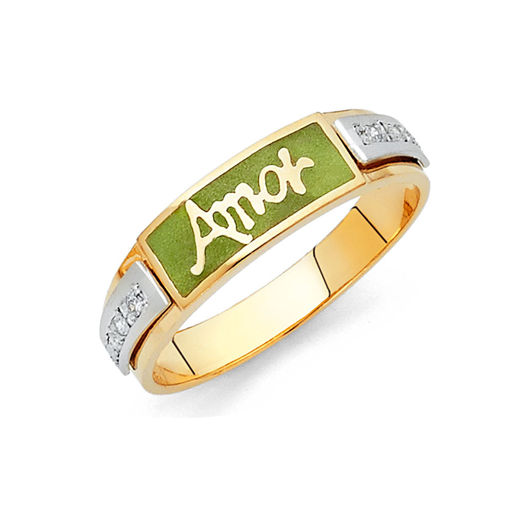 14K CZ Glow in Dark MEN WBAND
