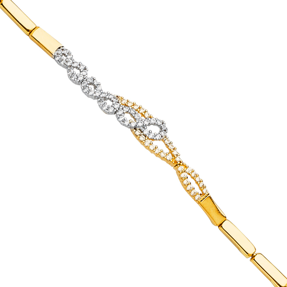 14KY Fancy CZ Bracelet / Set