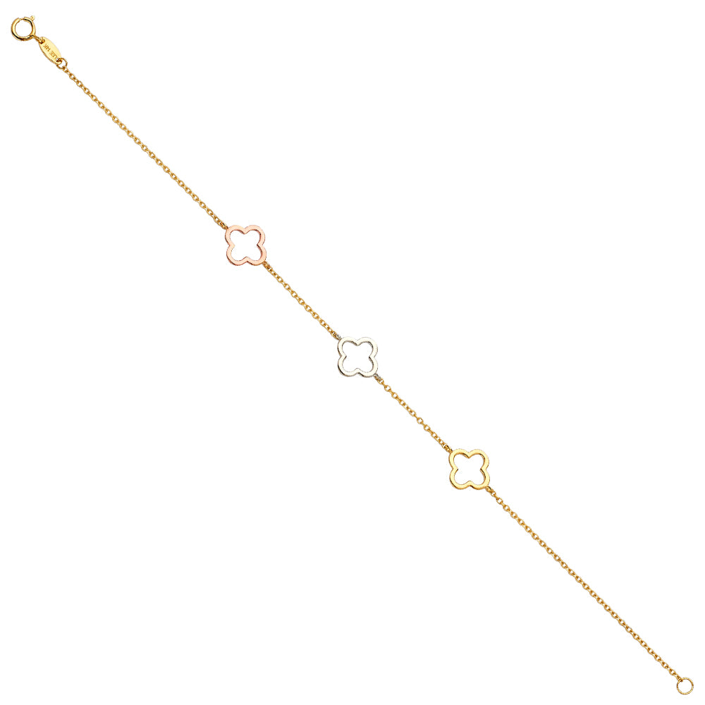 14K 3C Light chain Bracelet