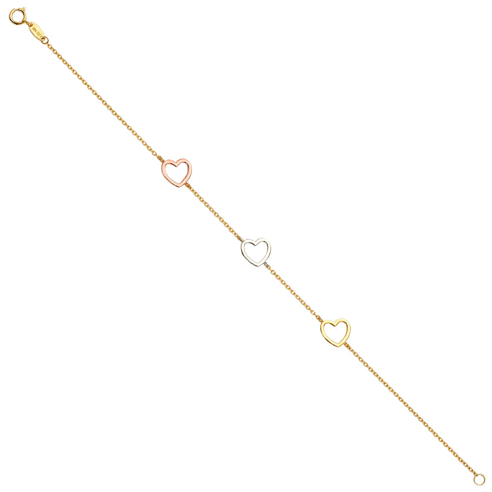 14K 3C Light chain Bracelet