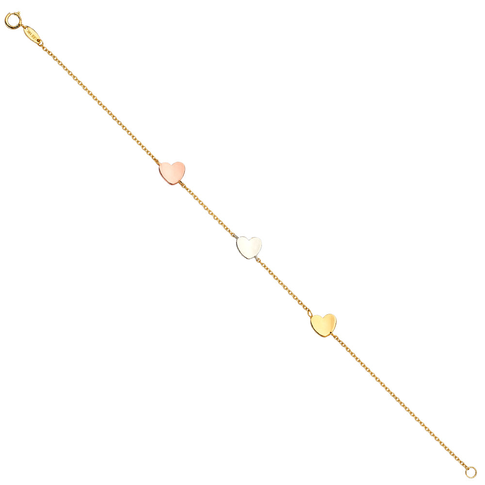 14K 3C Light chain Bracelet
