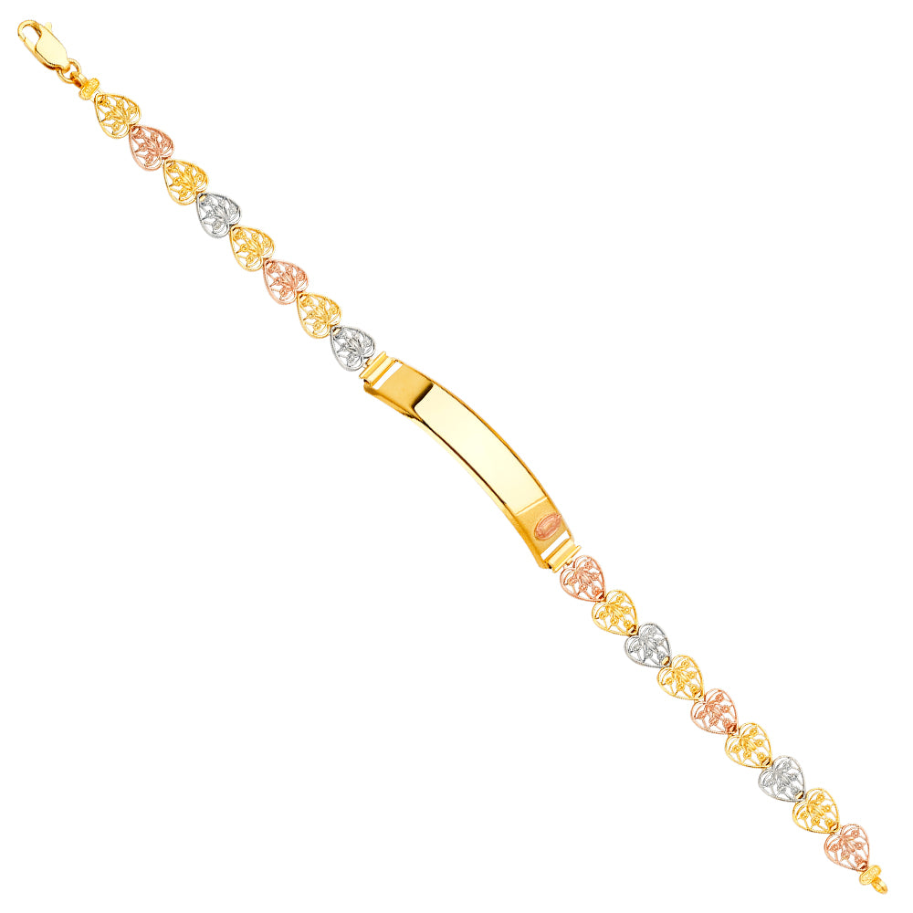 14K 3Color Guadalupe ID Bracelet