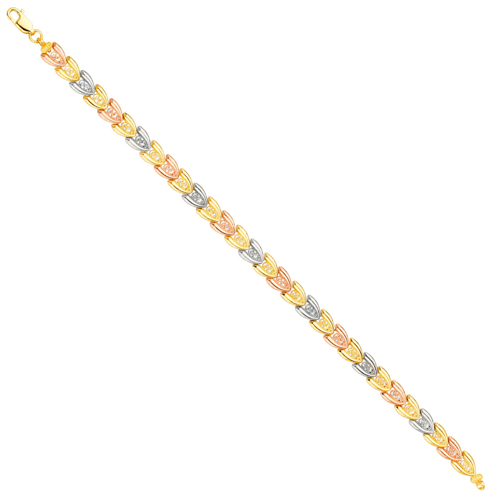 14K 3Color Bracelet