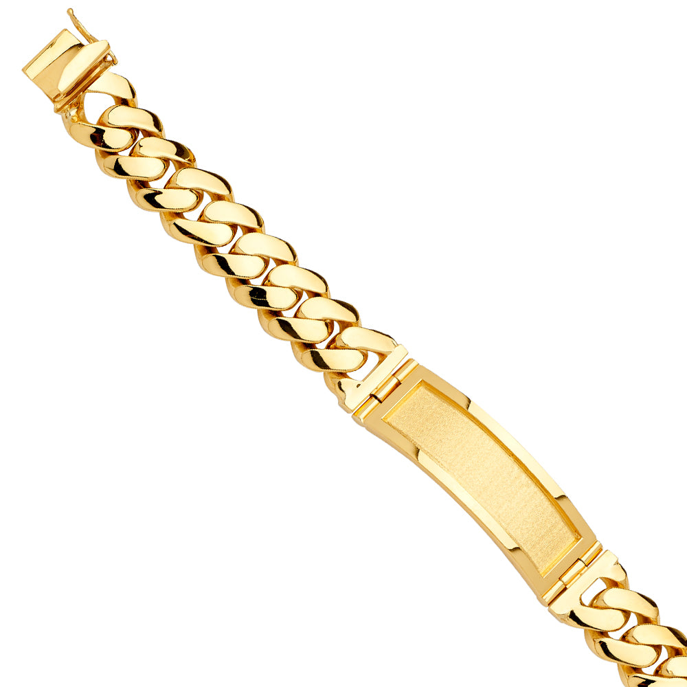 14KY Solid Link ID Bracelet