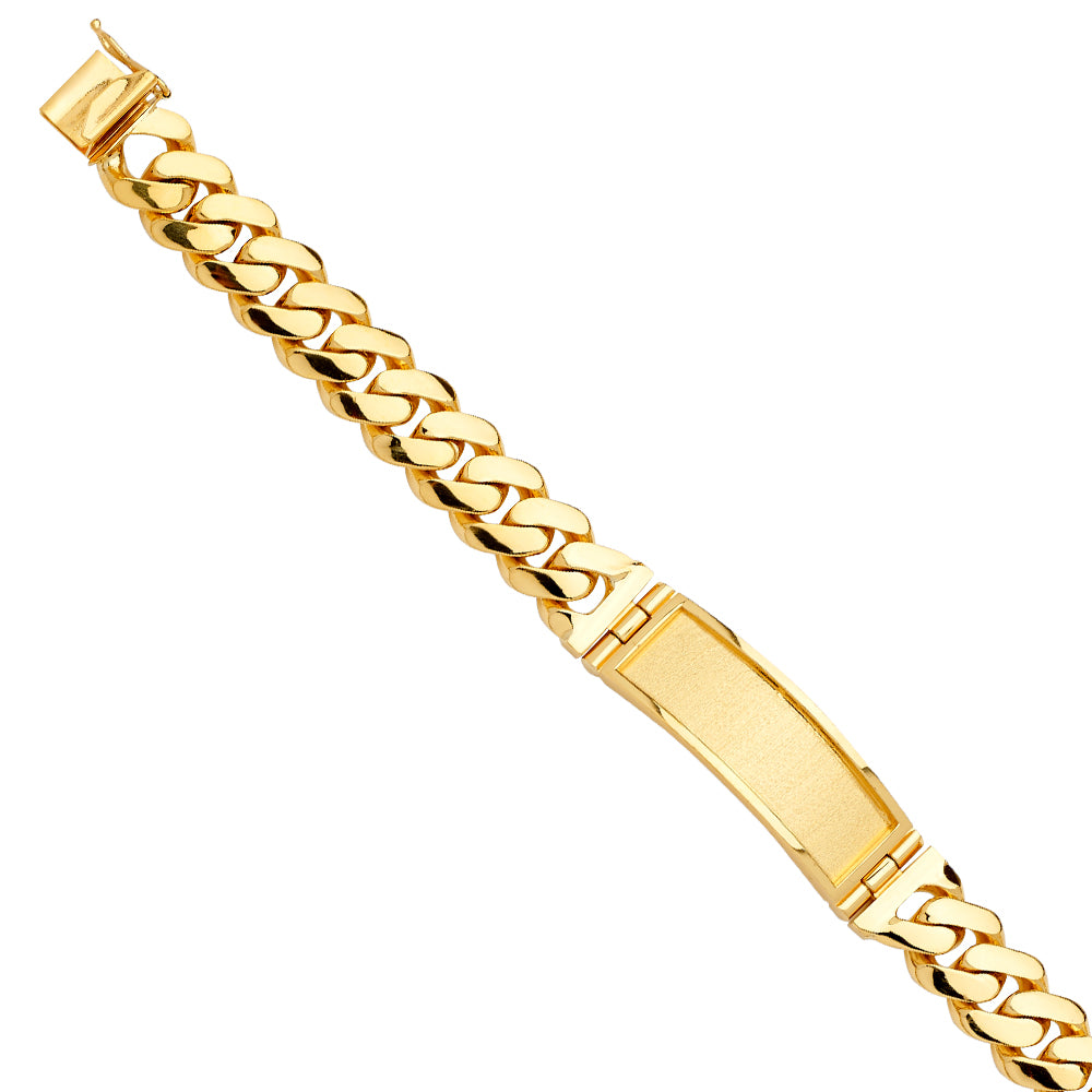 14KY Solid Link ID Bracelet