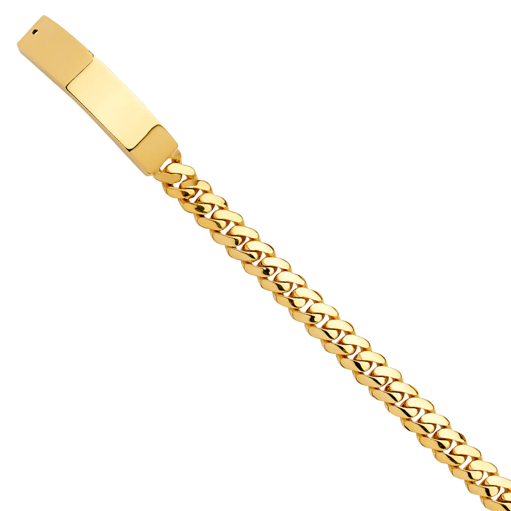14KY Solid Link Military ID Bracelet