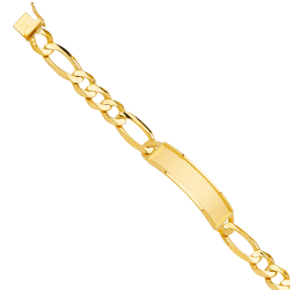 14KY Solid Link ID Bracelet