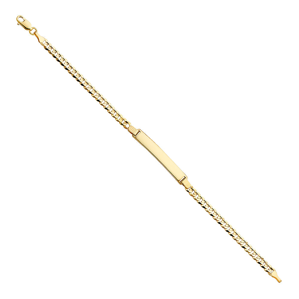 14KY 100 CUBAN ID BRACELET