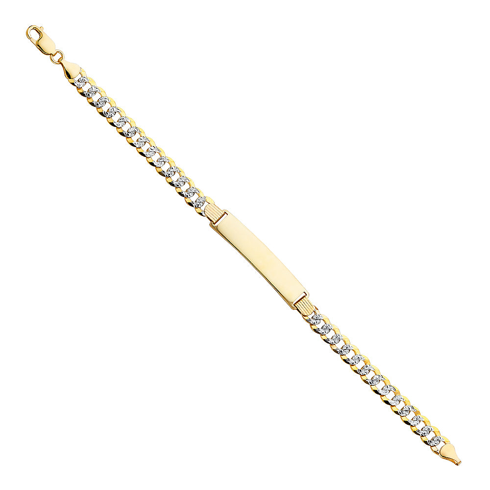 14K CUBAN 180 WP ID BRACELET