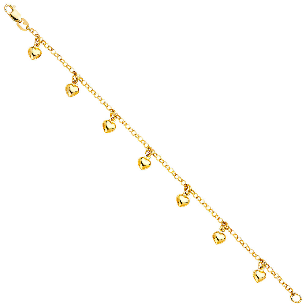 14KY HANGING CHARM BRACELET
