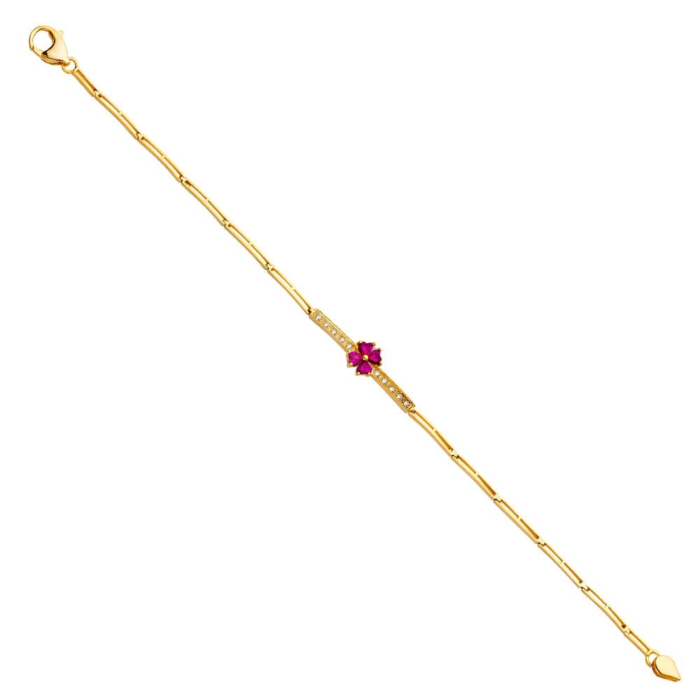 14KY CZ BRACELET