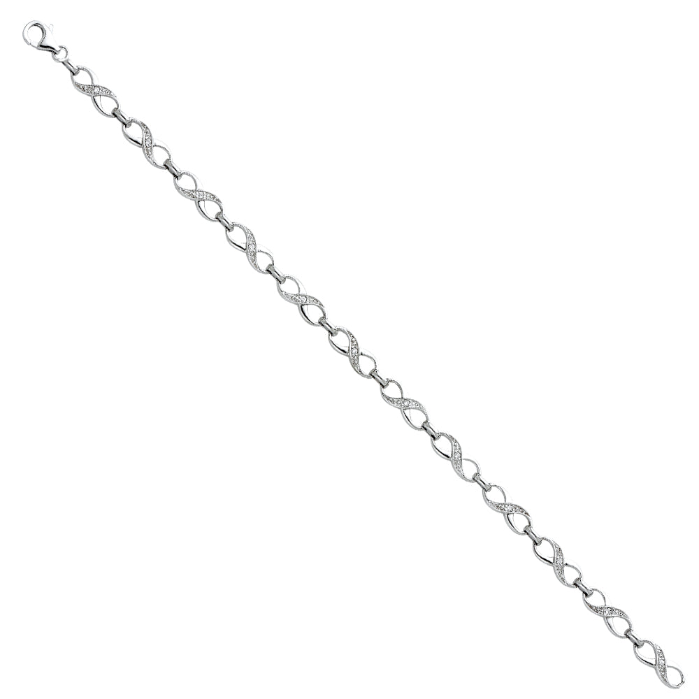 14KW CZ BRACELET