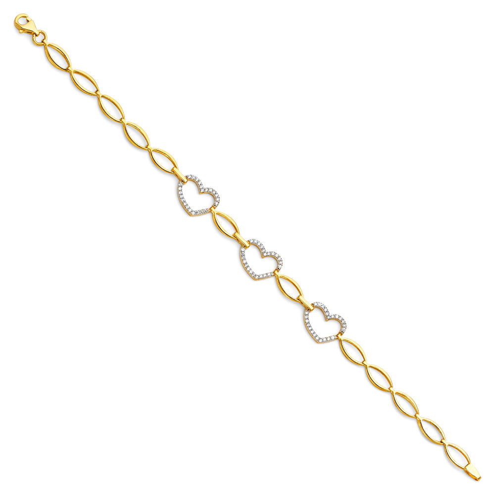 14KY CZ BRACELET