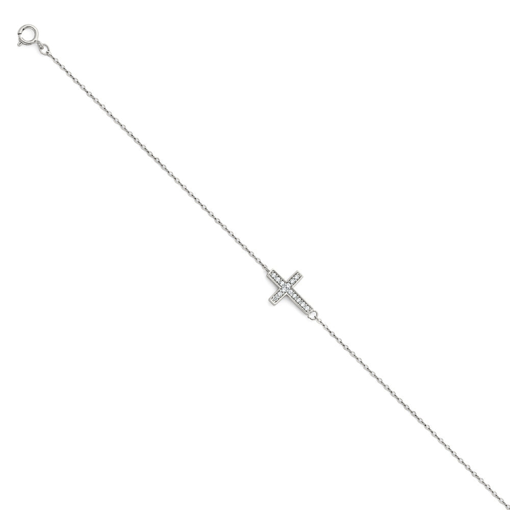 14KW LIGHT CZ CHAIN BRACELET