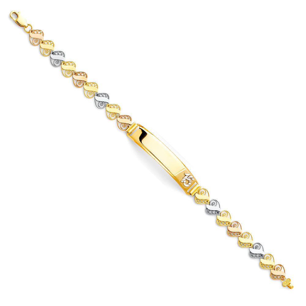 14K 3C 15 YEARS ID BRACELET