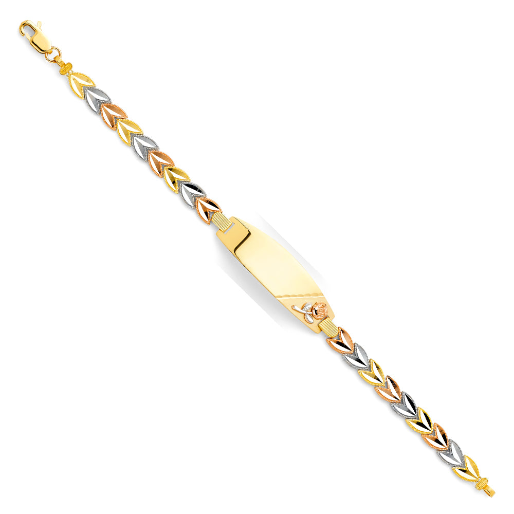 14K 3C FLOWER ID BRACELET