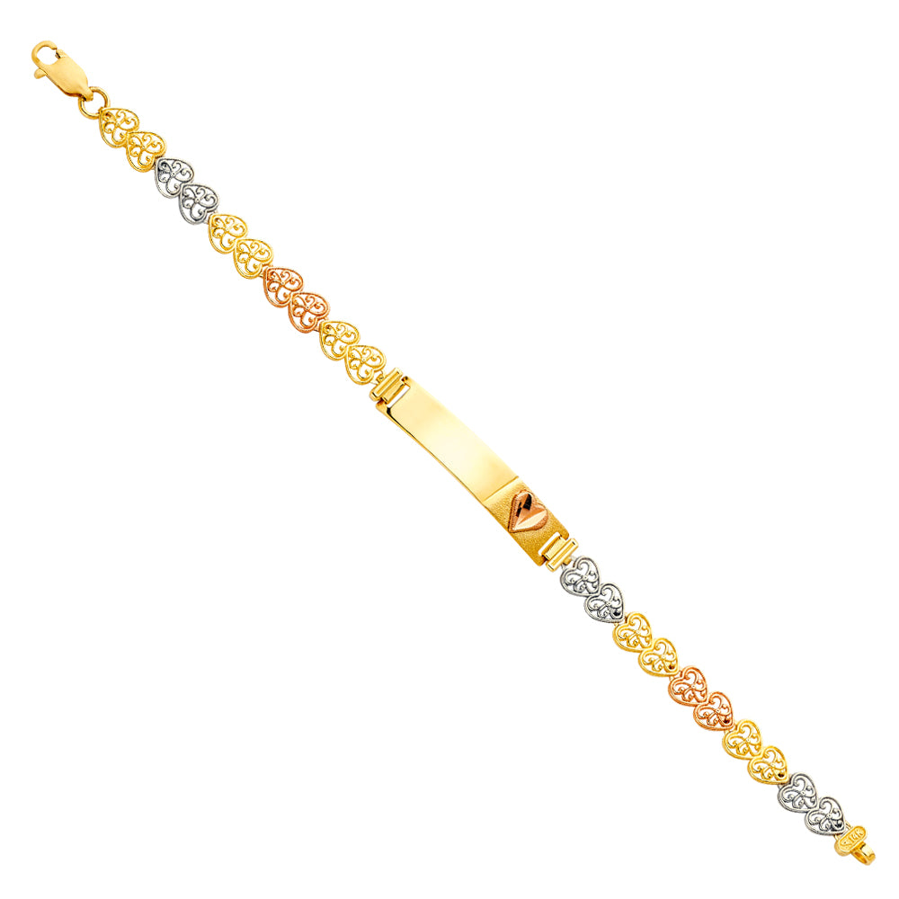 14K 3C HRT LINK HEART BID BRACE
