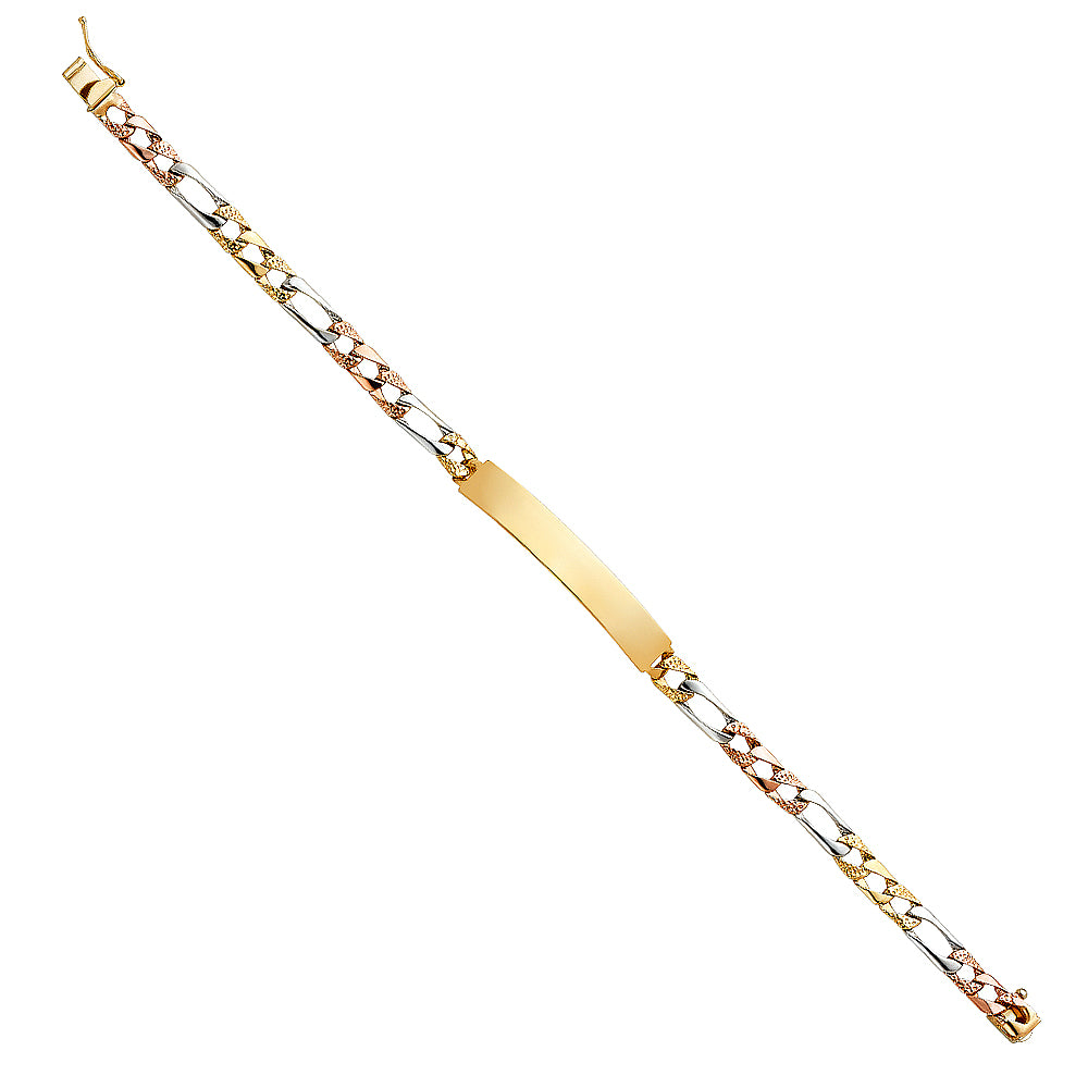 14K 3C NUG FIG LIT LINK ID BRACE