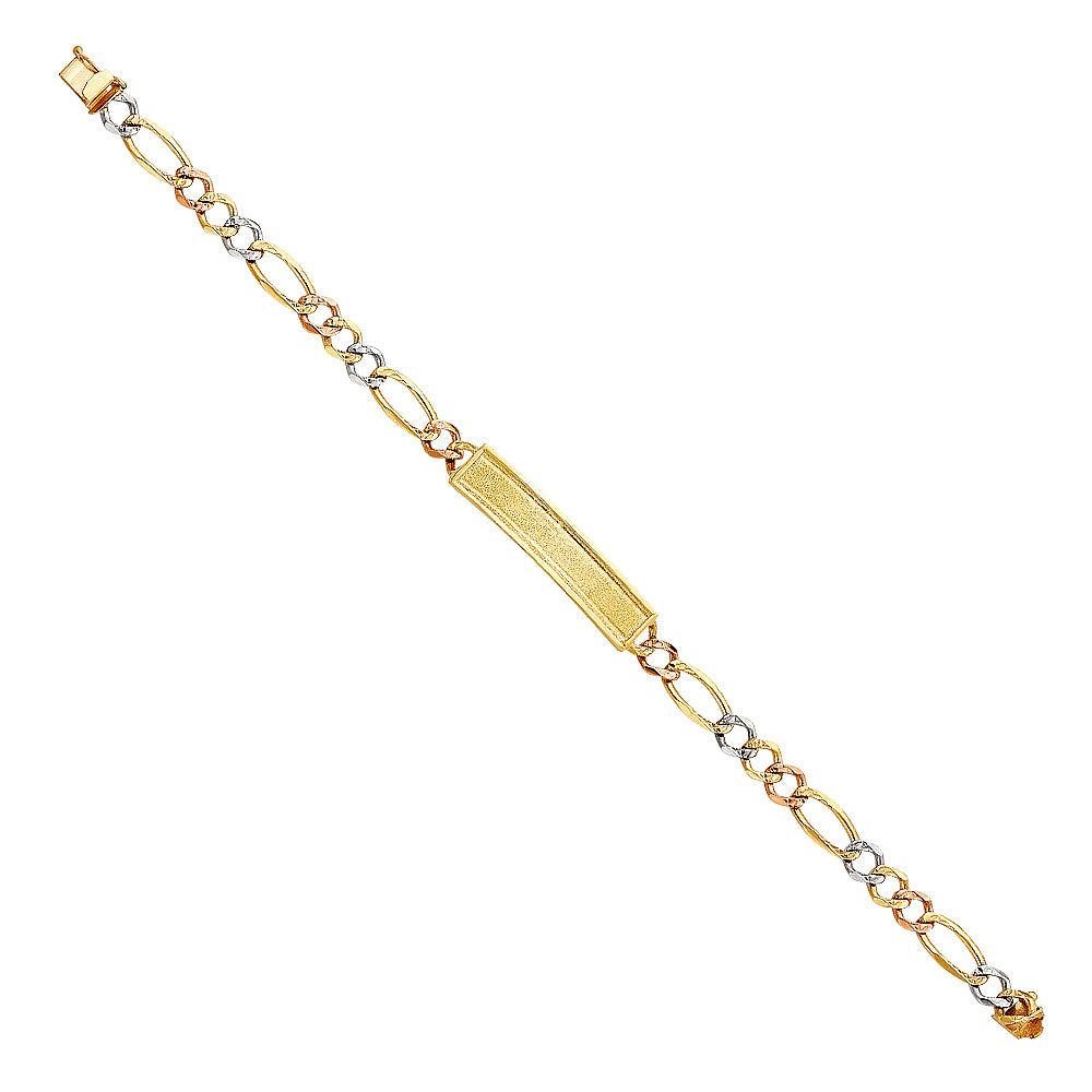 14K 3C DC FIGARO FID BRACELET
