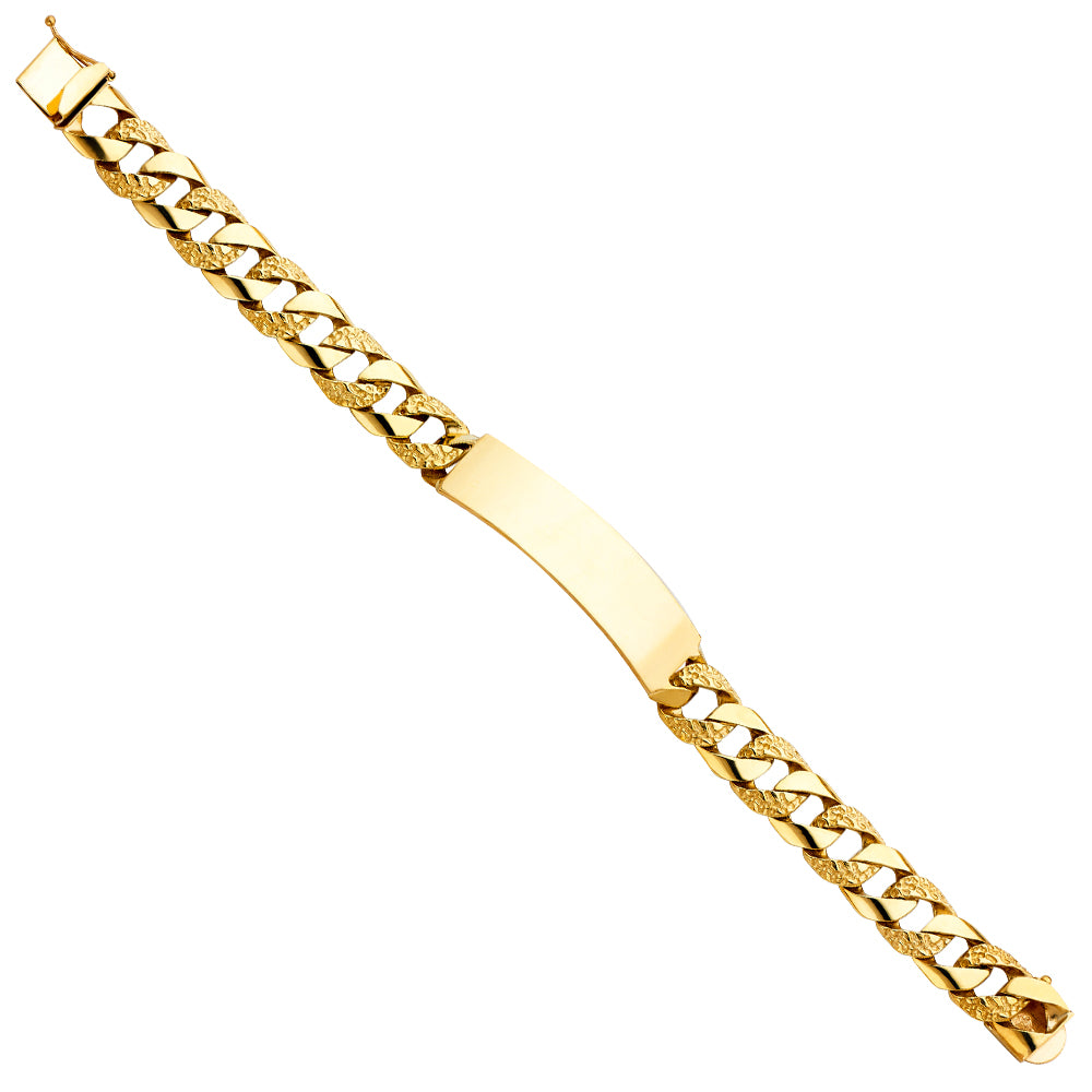 14KY NUG CUBAN LINK ID BRACE