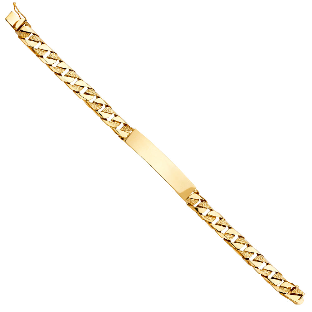 14KY NUG CUBAN LINK ID BRACE